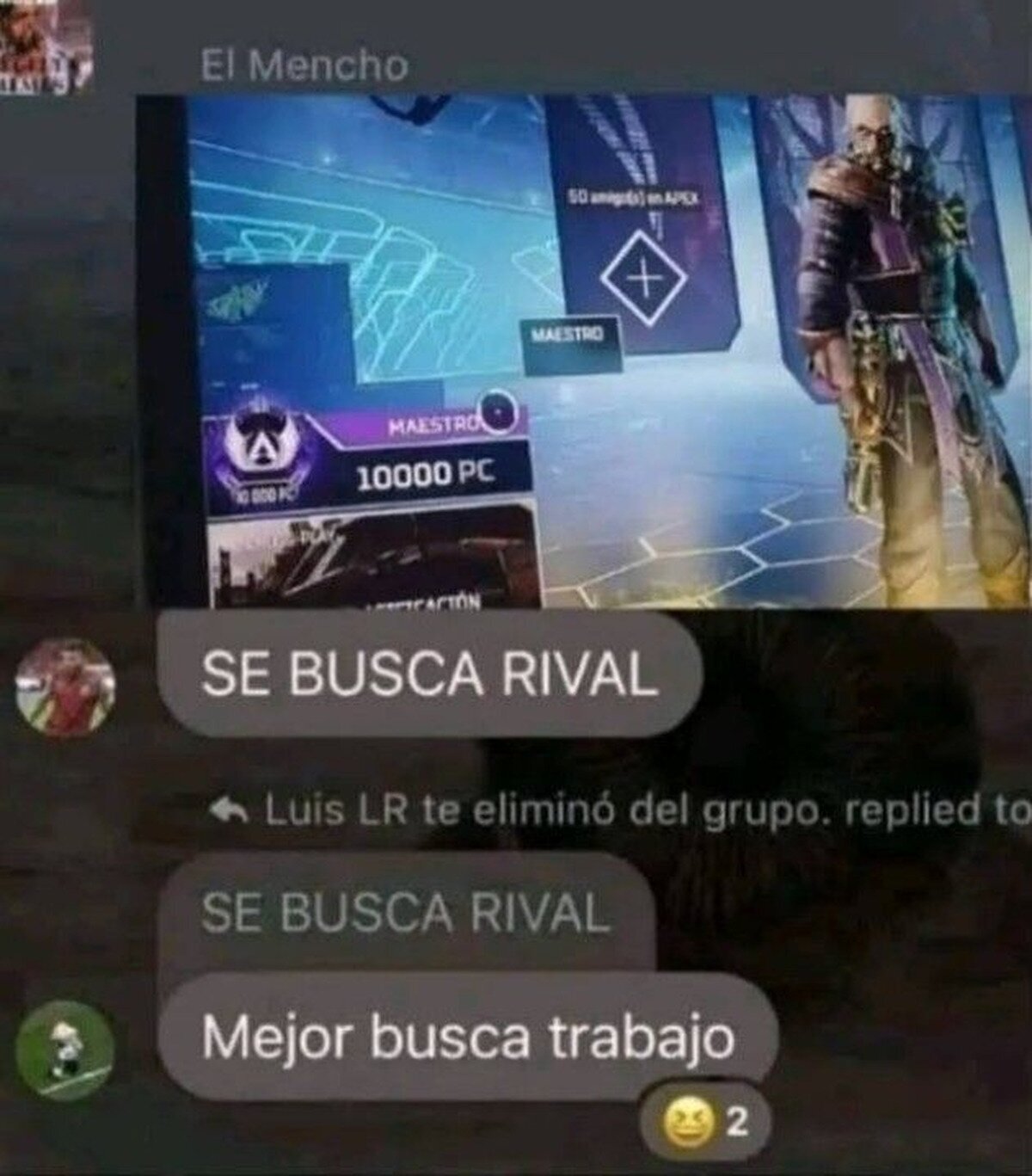 Se busca rival&hellip; y el grupo buscando a qui&eacute;n le importa