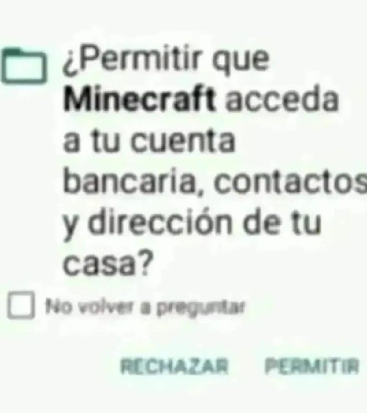 Minecraft pidiendo mis datos bancarios como si fuera un trabajo leg&iacute;timo