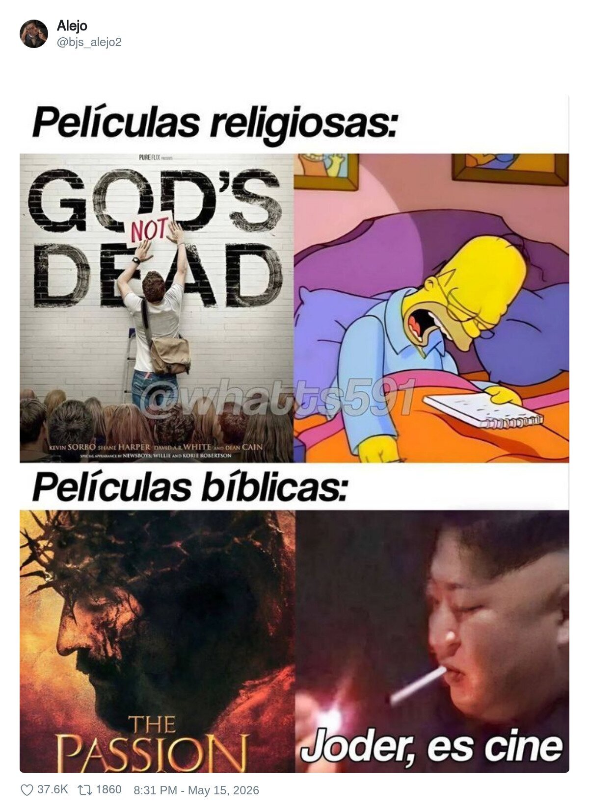 Las pel&iacute;culas religiosas vs las b&iacute;blicas