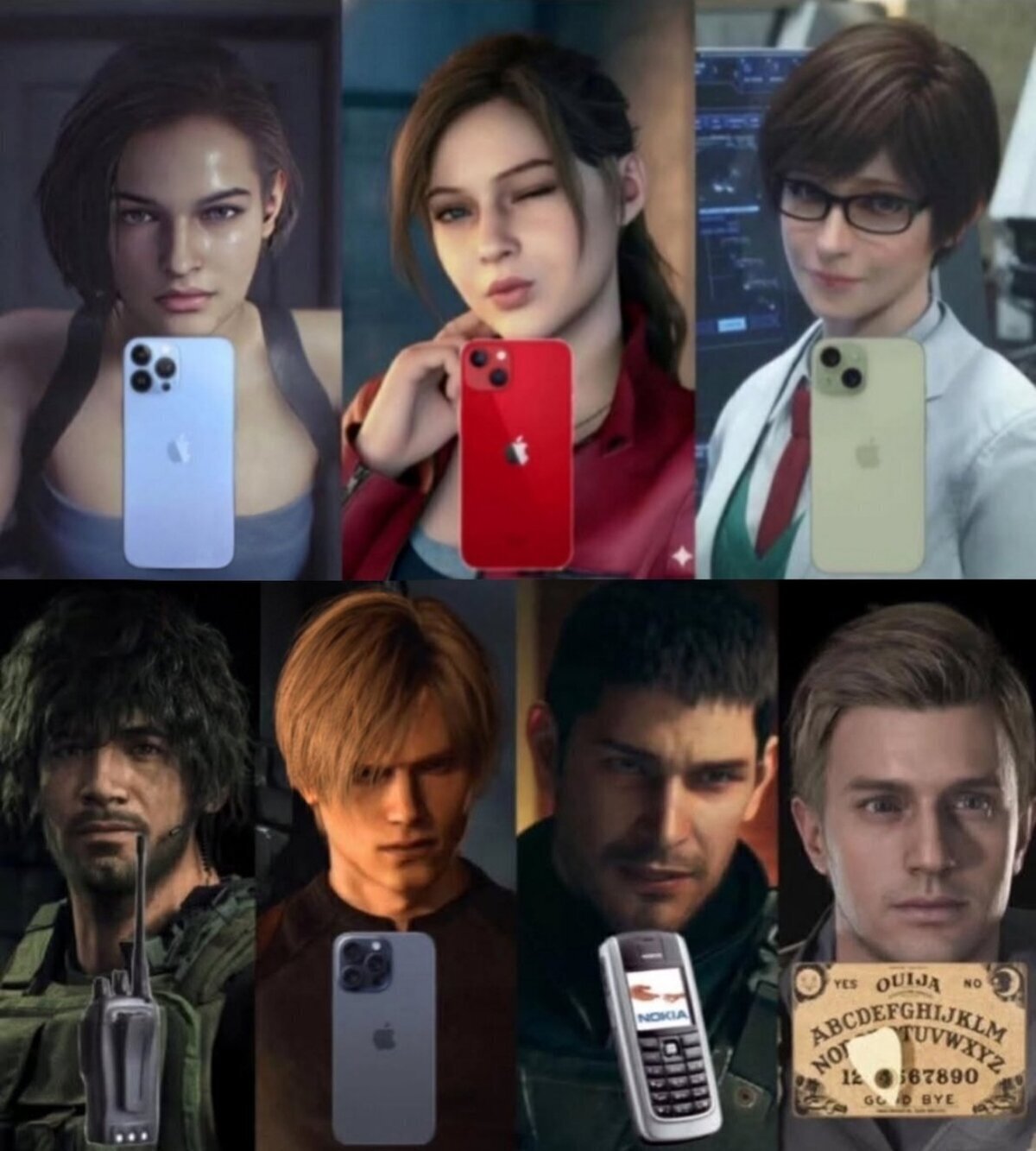 Los móviles en Resident Evil