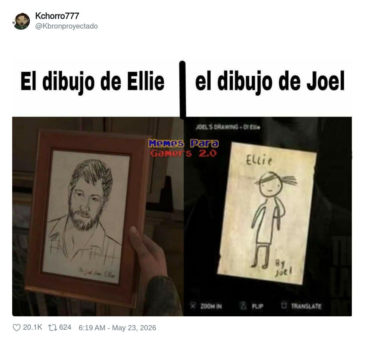 Ellie se ha esforzao' en el dibujo, Joel ha hecho lo que ha podido