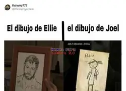 Ellie se ha esforzao' en el dibujo, Joel ha hecho lo que ha podido