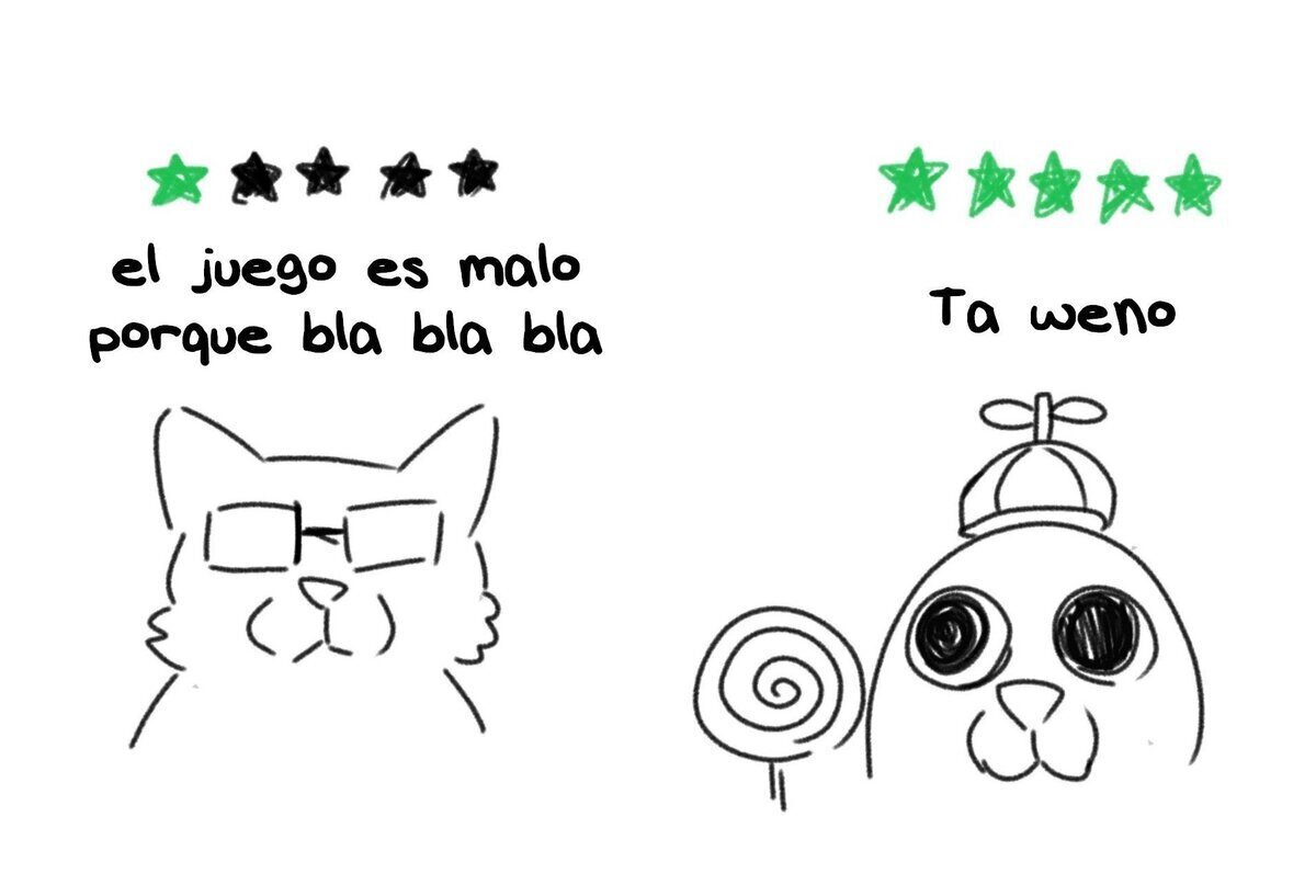 En las reseñas y en la vida
