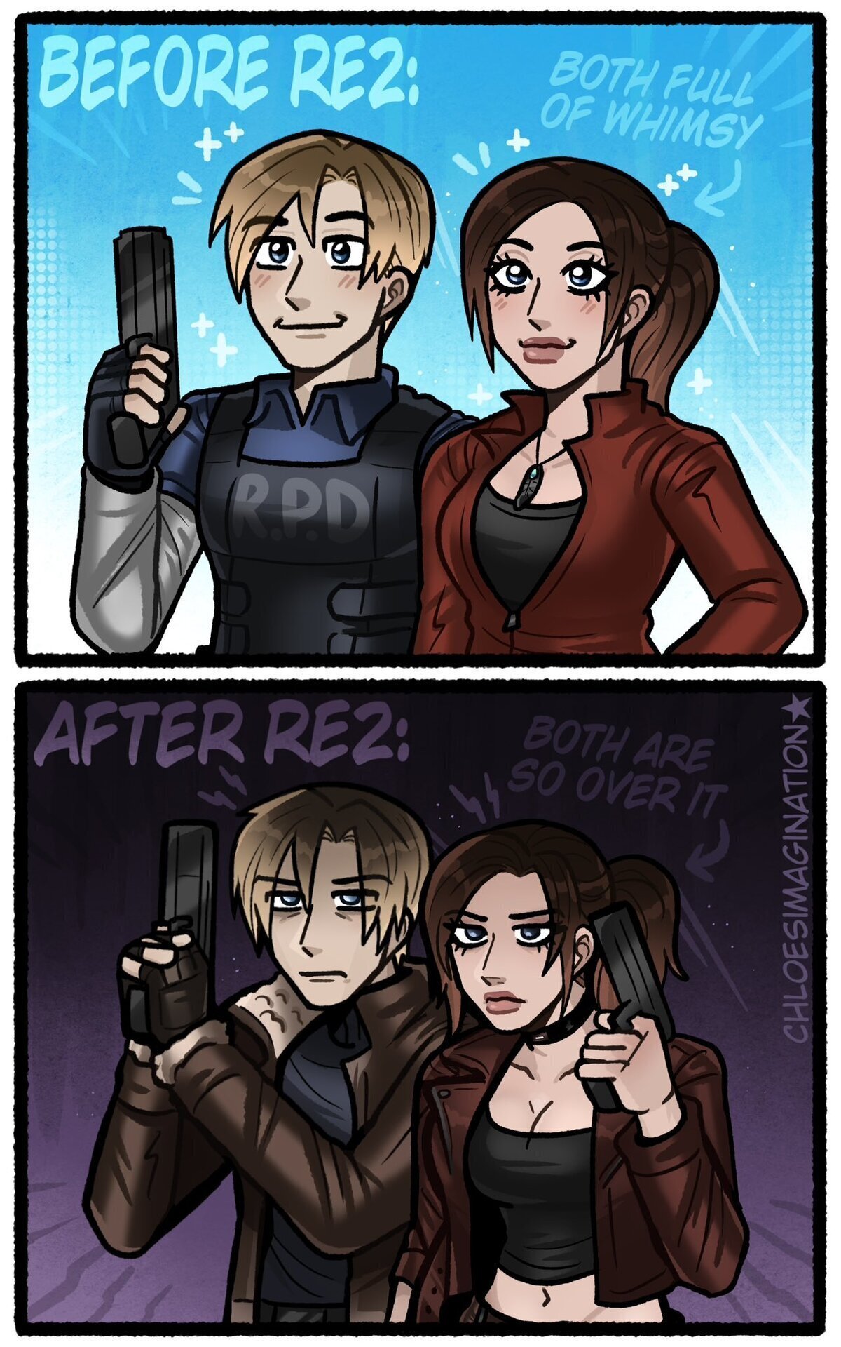 Algo les pasó en Resident Evil 2