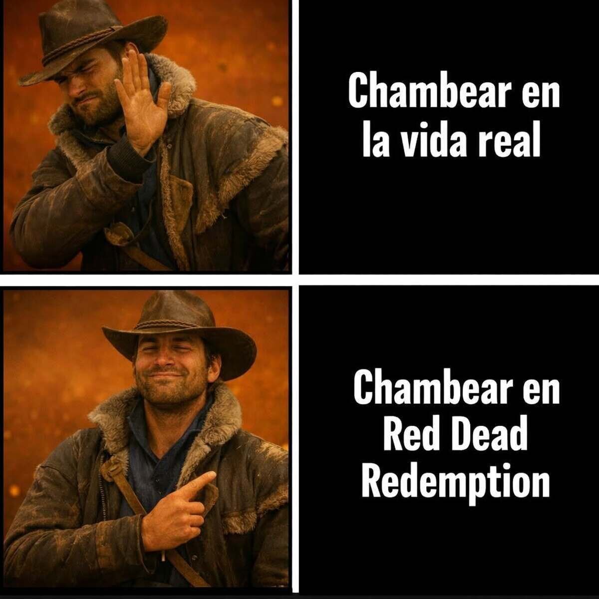 Chambear en la vida real vs en Red dead