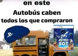 En este autob&uacute;s caben todos los que compraron Astro Bot