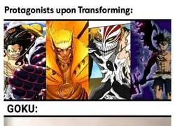 Goku coleccionando transformaciones
