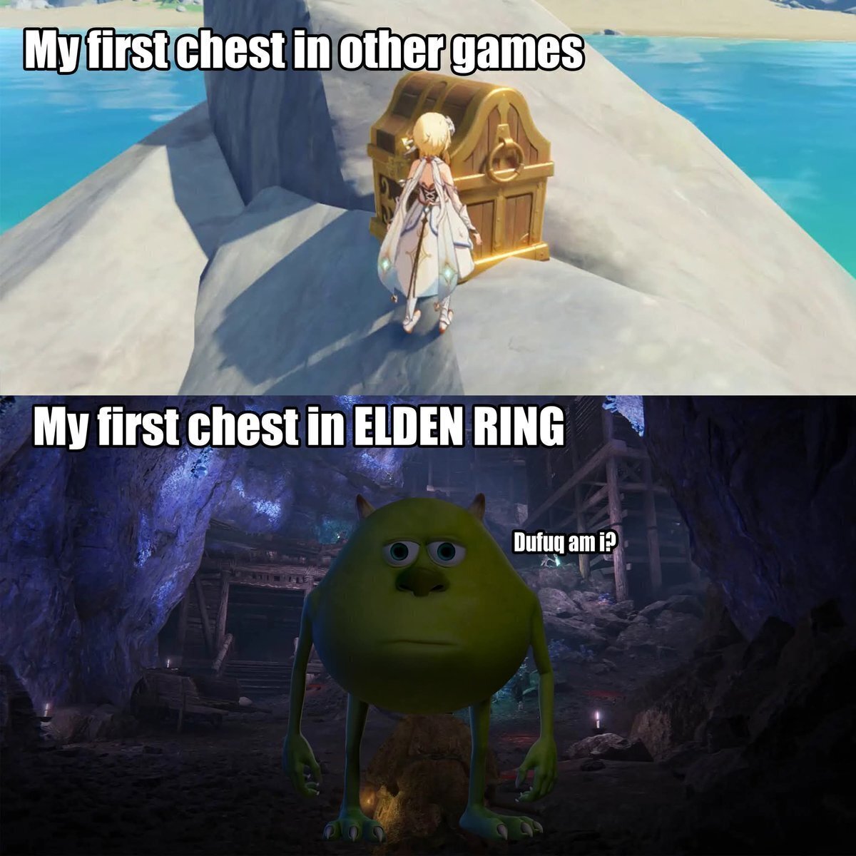 En otros juegos: cofre legendario. En Elden Ring: ah, pues muere entonces
