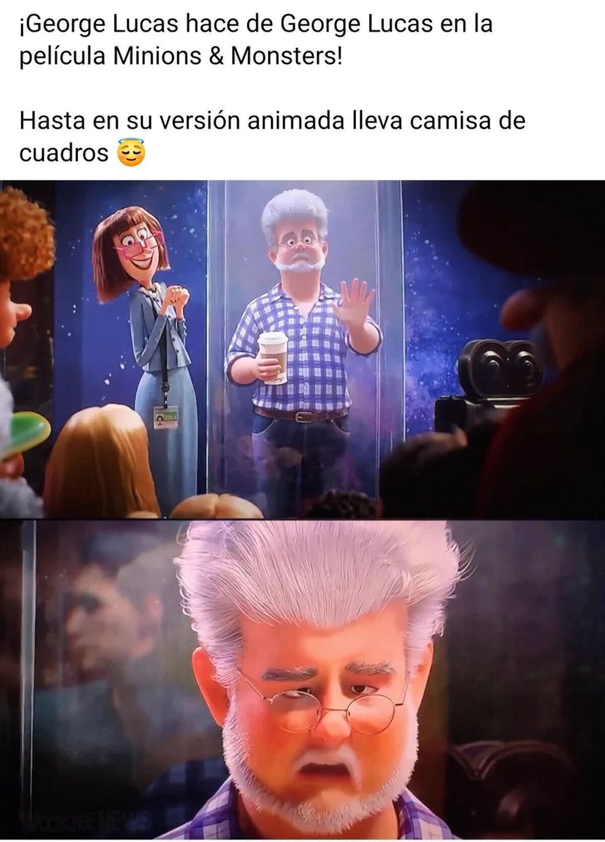 George Lucas mirando su propio cameo