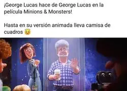 George Lucas mirando su propio cameo