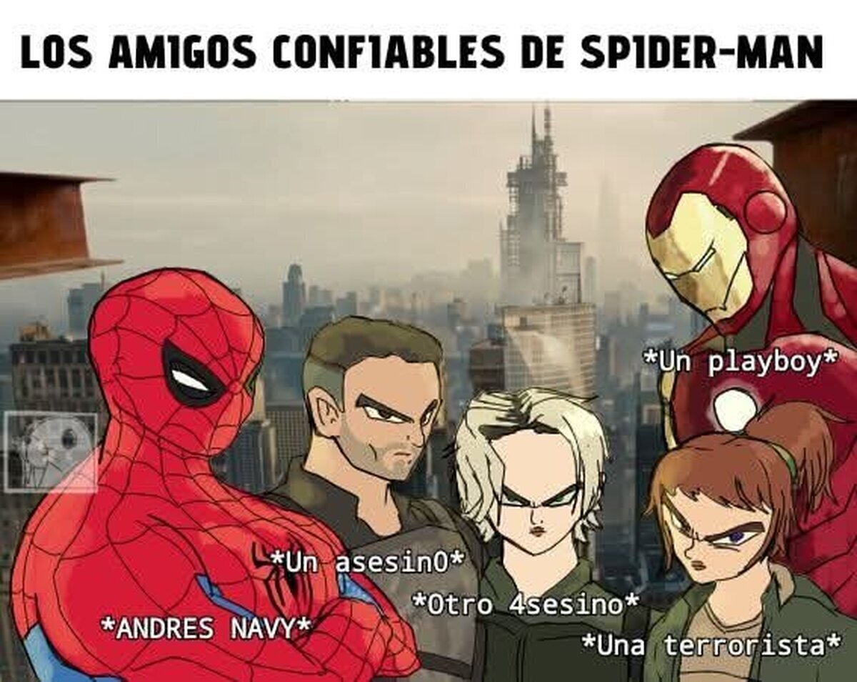 Cuando Spider-Man se da cuenta de que sus amigos tienen un CV m&aacute;s turbio que el suyo