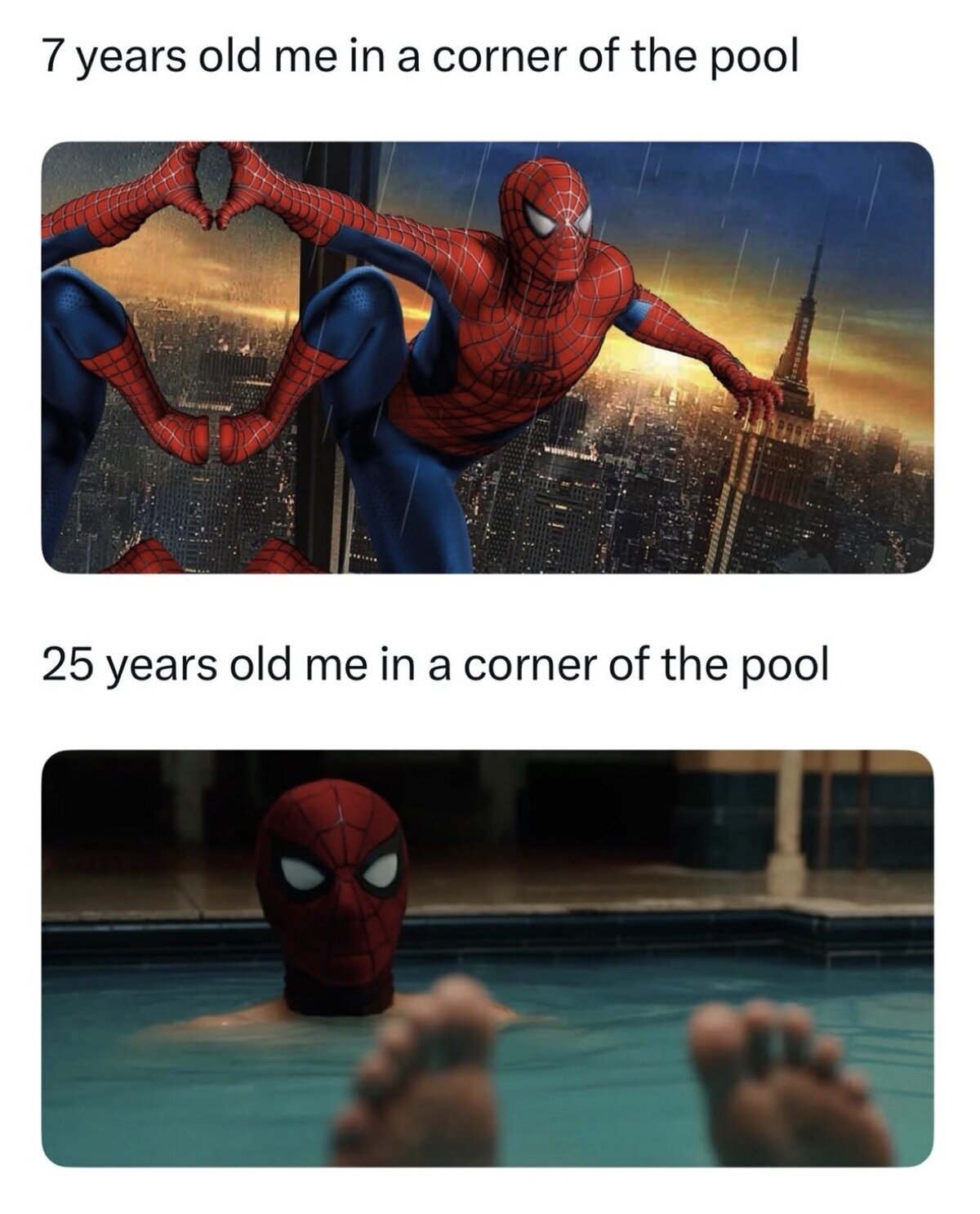 Spiderman y las piscinas