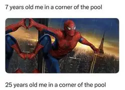 Spiderman y las piscinas