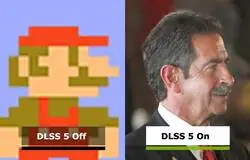 Cuando activas el DLSS y de repente Mario tiene bigote de dictador