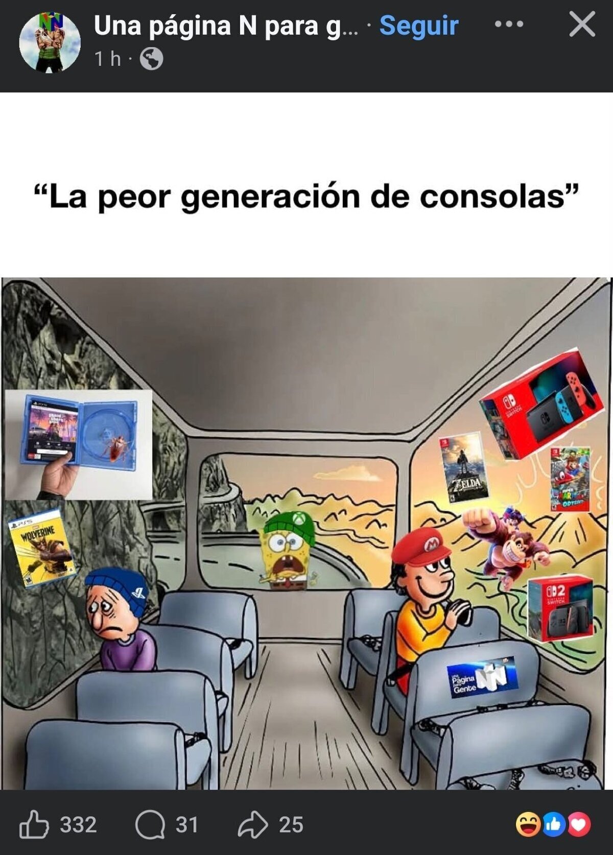 La actual generaci&oacute;n de consolas