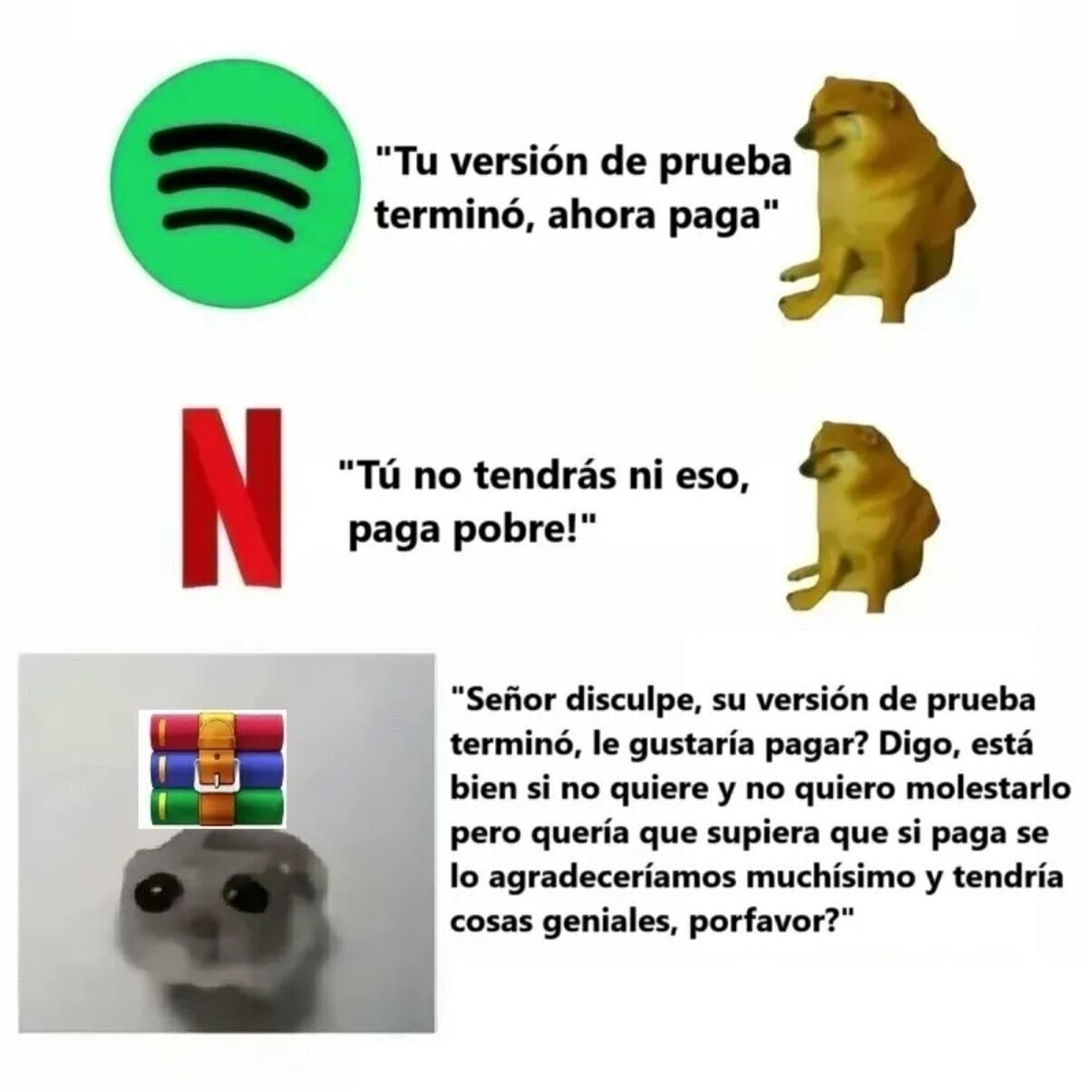 Lo que amo a Winrar no tiene sentido