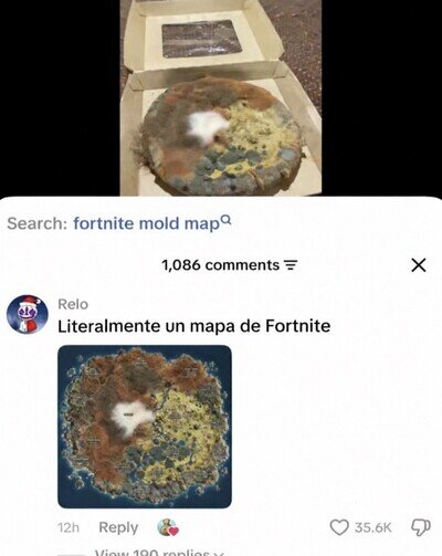 La pizza que parece un mapa de Fortnite