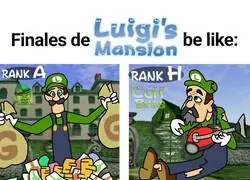 Los finales de Luigi's Mansion